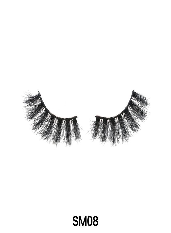 Laflare 3D SILK MINK Premium Faux Mink Eyelashes, Cat Eyes, Wispy, Fluffy, Soft as Mink, Multi-layered False Lashes (SM08) - Image 2